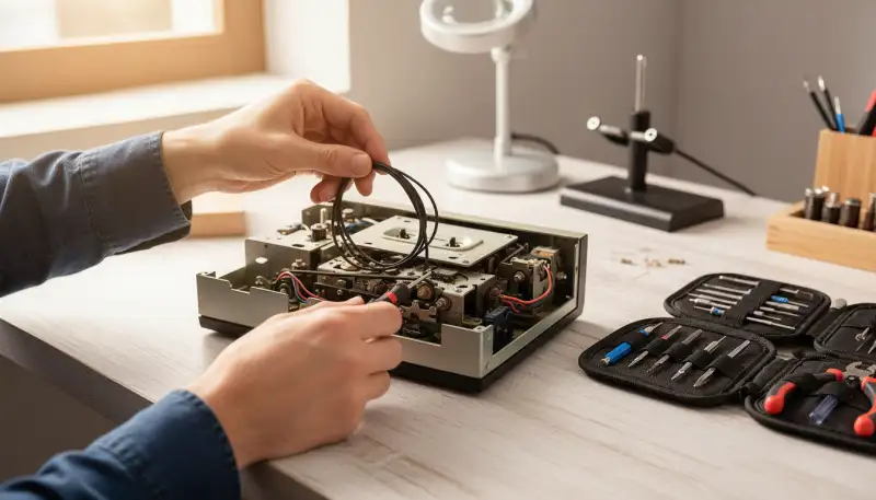 Kassettenrekorder: Antriebsriemen wechseln