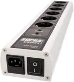 Supra Cables Netzleiste 6-Fach mit Überspannungsschutz MD06-Eu/SP Switch