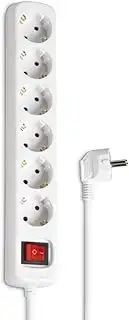 Hama Steckdosenleiste 6-Fach (Mehrfachsteckdose mit Save Energy-Schalter zum Stromsparen, Steckpl...