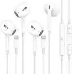 2 Pack iPhone Kopfhörer mit Kabel, MFi Zertifiziert In-Ear Ohrhörer mit Mikrofon und Lautstärkere...