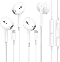 2 Pack iPhone Kopfhörer mit Kabel, MFi Zertifiziert In-Ear Ohrhörer mit Mikrofon