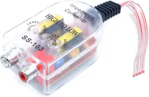 2 x Auto-Konverter für hohe bis niedrige Impedanz, Audiosignal-Adapter, Lautspre