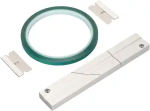 1/4 10 Zoll Bandspleißset, Spleißblock-Kit, Professionell, Grün, 2 Schneidklingen, Präzise Größe, Aluminiumlegierung für Universelle Tonband- und Spulenrekorder