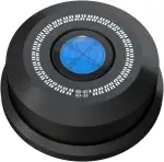 Monosaudio Schallplattengewicht 320g, Aluminium LP Stabilisator mit Wasserwaage, 60Hz Schwarz, Vibrationdämpfung für Plattenspieler/Vinyl-Phono-Player