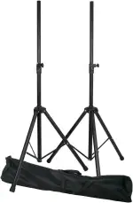 E-Lektron PA Lautsprecherständer - Paar robuste Stative Boxenständer für PA Lautsprecher Box mit 35mm Ständerflansch, inkl. Tragetasche (SPST-2)