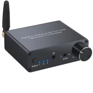LiNKFOR Digital Analog Audio Konverter 192KHz Bluetooth DAC mit Kopfhörerverstär