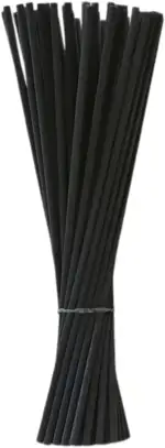 50 Stück Rattanstäbchen für Raumduft,Holz-Rattan-Sticks,Aroma-Diffuser-Sticks für ätherisches Öl,Indoor Aromatherapie Stick, Rattan Aromatherapie Stick(Schwarz)