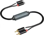 eppfun AV100C Entstörfilter, Ground Loop Isolator für Auto Heim Stereo System/Bluetooth-Lautsprecher, Audio Filter mit Cinch Audiokabel