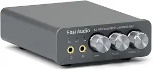 Fosi Audio K5 Pro Kopfhörerverstärker, USB C DAC Verstärker Kopfhörer HiFi, USB/Optisch/Koaxial/M...
