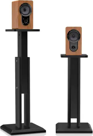 Lautsprecherständer 65-85cm höhenverstellbar, Boxenständer Holz für Satelliten R