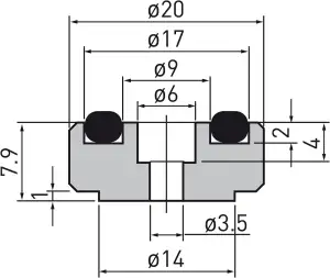 Dynavox Gerätefüsse mit Rändelung mini aus Aluminium, für HiFi Geräte wie Lautsp