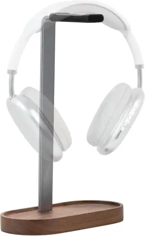 muso wood Kopfhörer Ständer Universal aus Walnussholz und Aluminium Stabil Kopfh