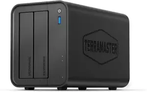 TERRAMASTER F2-425 2-Bay NAS-Speicher – Intel x86 Quad-Core-CPU, 4 GB RAM, 2,5 G