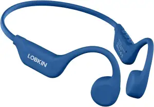 LOBKIN Knochenschall Kopfhörer Bluetooth,Open Ear Kopfhörer Kabellos 5.4 Bone Conduction Headphones,wasserdichte Schweißfeste Sportkopfhörer Kopfhörer für Fitness Radfahren Fahren Laufen