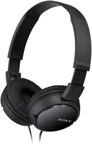 Sony MDR-ZX110 faltbarer Bügelkopfhörer, Schwarz, Ohne Mikrofon, 25