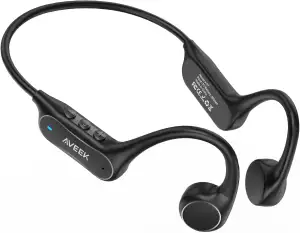 Aveek Knochenschall Kopfhörer Bluetooth 6.0, Open-Ear Kopfhörer mit 8h Akku, Bone Conduction Headphones, wasserdichte Schweißfeste Sportkopfhörer Kopfhörer für Laufen, Radfahren, Fitness
