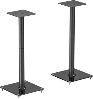 Lautsprecherständer Metall Glas für Satelliten Surround Boxen Paar (2Stück) je 2