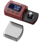 Proster Digital Tonarmwaage Digitale Turntable Stylus Force Scale Gauge Tester 0,01-5g LCD-Hintergrundbeleuchtung Messgerät für Turntables Tonarm Phono -mit 5g Kalibrierung Gewichte (Rot)