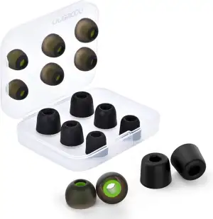 aceyoon Ersatz Ohrstöpsel, 6 Paare Silikon + Schaumstoff Ohrhörer Ersatzstöpsel 