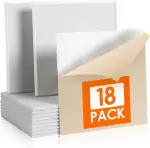 Rdutuok 18 Stück Selbstklebend Akustikplatten,30x30x1 cm Akustik Absorber Akustikpanel Schallschutzplatten für Tonstudio,Büro,Studio,Akustische Behandlung und Wanddekoration,Weiß