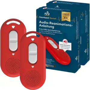Heartbeat Revival Audio-Reanimations-Anleitung 2er Set | Klare Schritt-für-Schritt Sprachanweisungen im Notfall, sofort startklar | Ohne App, ohne Handy, ohne Internet