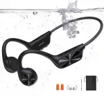 Kopfhörer Schwimmen, Knochenschall Kopfhörer Bluetooth 5.4, IPX8 Wasserdicht,Sportkopfhörer 32G Speicher, Open Ear Headset mit MP3-Player, Unterwasser Ohrhörer zum Schwimmen, Training & Laufen