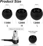 9 Paar Silikon Ohrstöpsel, Aufsatz In-Ear Gummi Silikon Ohrpolster, rutschfeste Ersatz-Ohrstöpsel...