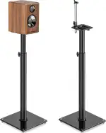5Rcom Lautsprecherständer Mit Kabelführung Paar, Höhenverstellbar Lautsprecher Standfuß für Surround Speakers & Studio Monitor,Lautsprecher Ständer Boxenständer,Speaker Stand 5 kg Tragkraft