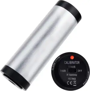 GAIN EXPRESS Handheld Digital Sound Geräuschpegel Tester Kalibrator für Schallpegelmesser 94dB & 114dB Ausgang Klasse I w/Batterie +/- 0,3 db Messsystem