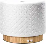 Moya - Ultraschall-Diffusor - Unterteil Aus Natürlichem Bambus – Deckel Aus Keramik