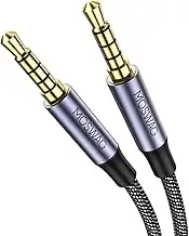 MOSWAG 3,5mm Aux Kabel, Aux Kabel 3.5 Klinke auf 3.5 Klinke Kabel, 4 Polig Unterstützt Mikrofon f...