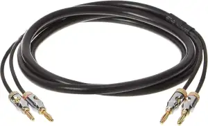 Amazon Basics 16AWG Lautsprecherkabel mit vergoldeten Bananenspitzen (4 mm) – CL