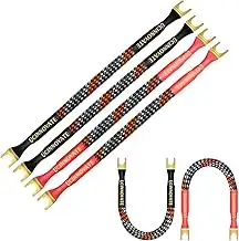 UCINNOVATE 4 x HiFi OFC Speaker Jumper Cable with Spade, 21cm Speaker Cable Brid