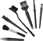 TIESOME 7-in-1-Antistatik-Reinigungsbürsten-Set, Kleiner Platz tragbare Computer-Tastatur-Bürste elektronische Staubreinigung Entfernungsbürsten-Set Kunststoffgriff Nylon-Reinigungsbürsten