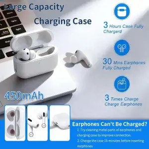 USB-C Kabellose Ladecase Kompatibel mit AirPods Pro 3, Charging Case mit Bluetoo