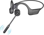 MONODEAL Bluetooth Headset mit Mikrofon, Knochenschall Kopfhörer Bluetooth 5.3 Open-Ear mit Multipoint-Verbindung, Wireless Headset mit Mikrofon für Büro, Meeting