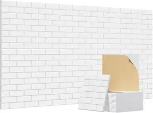 TONOR Ziegeltyp Akustikpaneele selbstklebend, 18 St.30x30x0,9cm Schalldämmung Sc