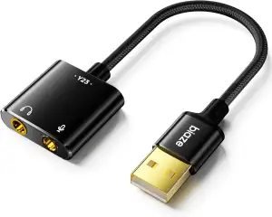 Externe USB Soundkarte Klinke Adapter Audio Stereo Adapter External Sound Card f