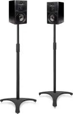 Boxenständer, Lautsprecherständer, höhenverstellbar von 86–127 cm mit Kabelmanagement, Lautsprecherhalterung, 2er-Set,Tragfähigkeit je 3.6 kg. Set mit 2, Geeignet kleinen Lautsprecher