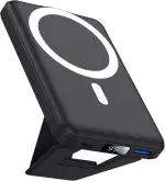 AOGUERBE Kabellose Powerbank, 10,000mAh Faltbarer Magnetische Power Bank PD 22,5W Schnellladen mi...