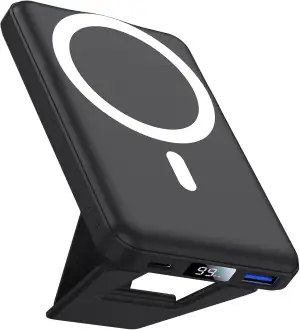 AOGUERBE Kabellose Powerbank, 10,000mAh Faltbarer Magnetische Power Bank PD 22,5
