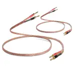 13 AWG Lautsprecherkabel mit Bananensteckern, 2 Pack 2m HiFi-Lautsprecherkabel mit vergoldeten Ba...