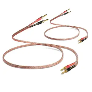 13 AWG Lautsprecherkabel mit Bananensteckern, 2 Pack 2m HiFi-Lautsprecherkabel m