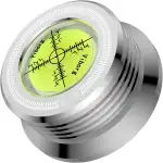 Tertullus Plattenspieler Disc Record Gewicht, 60Hz Schallplatten Plattenstabilizer Auflagegewicht, Plattenklemme LP Disc Stabilizer Drehscheibe mit Wasserwaage für LP-Vinyl Plattenspieler(Silber)