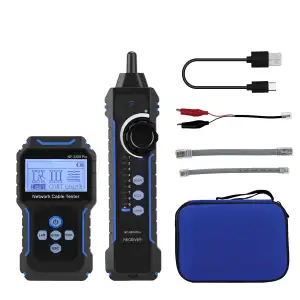 Mcbazel Netzwerk Kabeltester mit POE/NCV, Kabellängenmessung, Port-Blitz, Kabel 