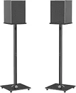 ELIVED Universal Lautsprecherständer 808mm-Höhe mit Glassockel für Satellitenlautsprecher Regalla...