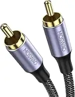 MOSWAG Subwoofer Kabel, Digitales RCA Koaxialkabel Premium, Cinch Kabel Subwoofer, 1 Cinch auf 1 ...