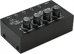 Behringer MICROAMP HA400 Ultra-Compact 4-Channel Stereo Headphone Amplifier for Studio Monitoring