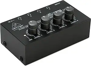Behringer MICROAMP HA400 Ultra-Compact 4-Channel Stereo Headphone Amplifier for 