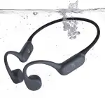 Kopfhörer Schwimmen – Knochenschall Kopfhörer Bluetooth 5.4, IPX8 Wasserdichte Sport Headphones mit MP3-Modus, Unterwasser Open Ear Headset mit 32 GB Speicher, Leicht & Sicher für Fitness (Grau)